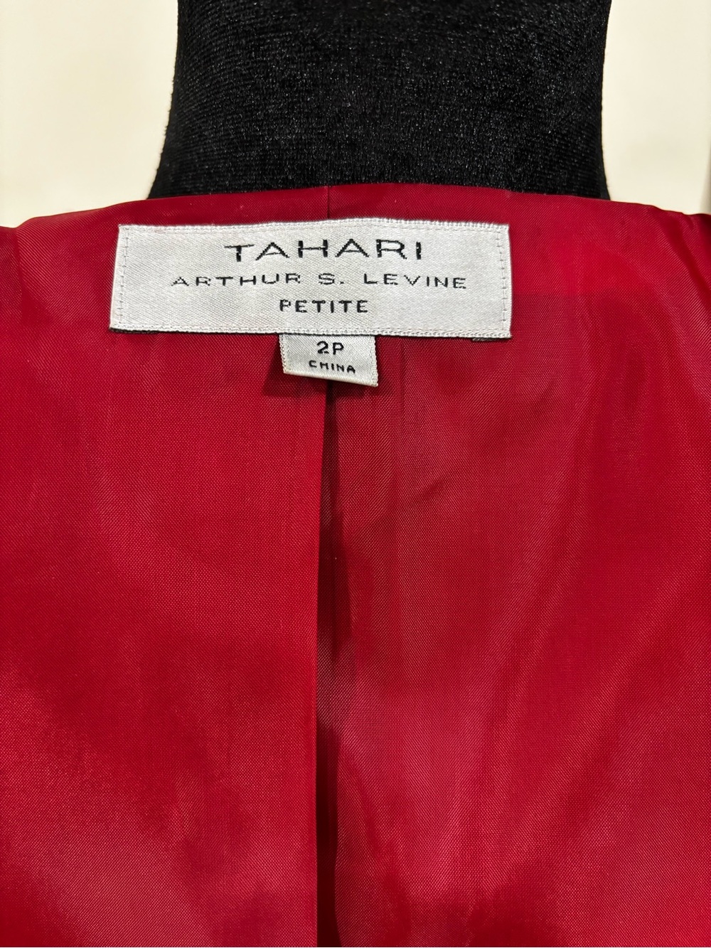Tahari Crimson Peplum Belted Blazer and Skirt - Picture 8 of 8